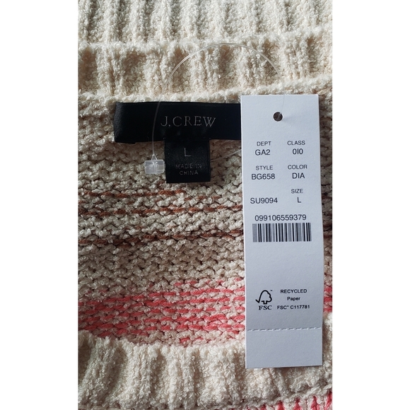 7. J.Crew Bouclé crewneck sweater in wide stripe - Picture 7 of 7